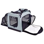 Pet Life 'Hounda Accordion' Metal Framed Soft-Folding Collapsible Dual-Sided Expandable Pet Dog Crate