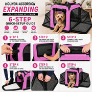 Pet Life 'Hounda Accordion' Metal Framed Soft-Folding Collapsible Dual-Sided Expandable Pet Dog Crate