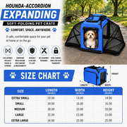 Pet Life 'Hounda Accordion' Metal Framed Soft-Folding Collapsible Dual-Sided Expandable Pet Dog Crate