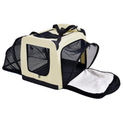 Pet Life 'Hounda Accordion' Metal Framed Soft-Folding Collapsible Dual-Sided Expandable Pet Dog Crate