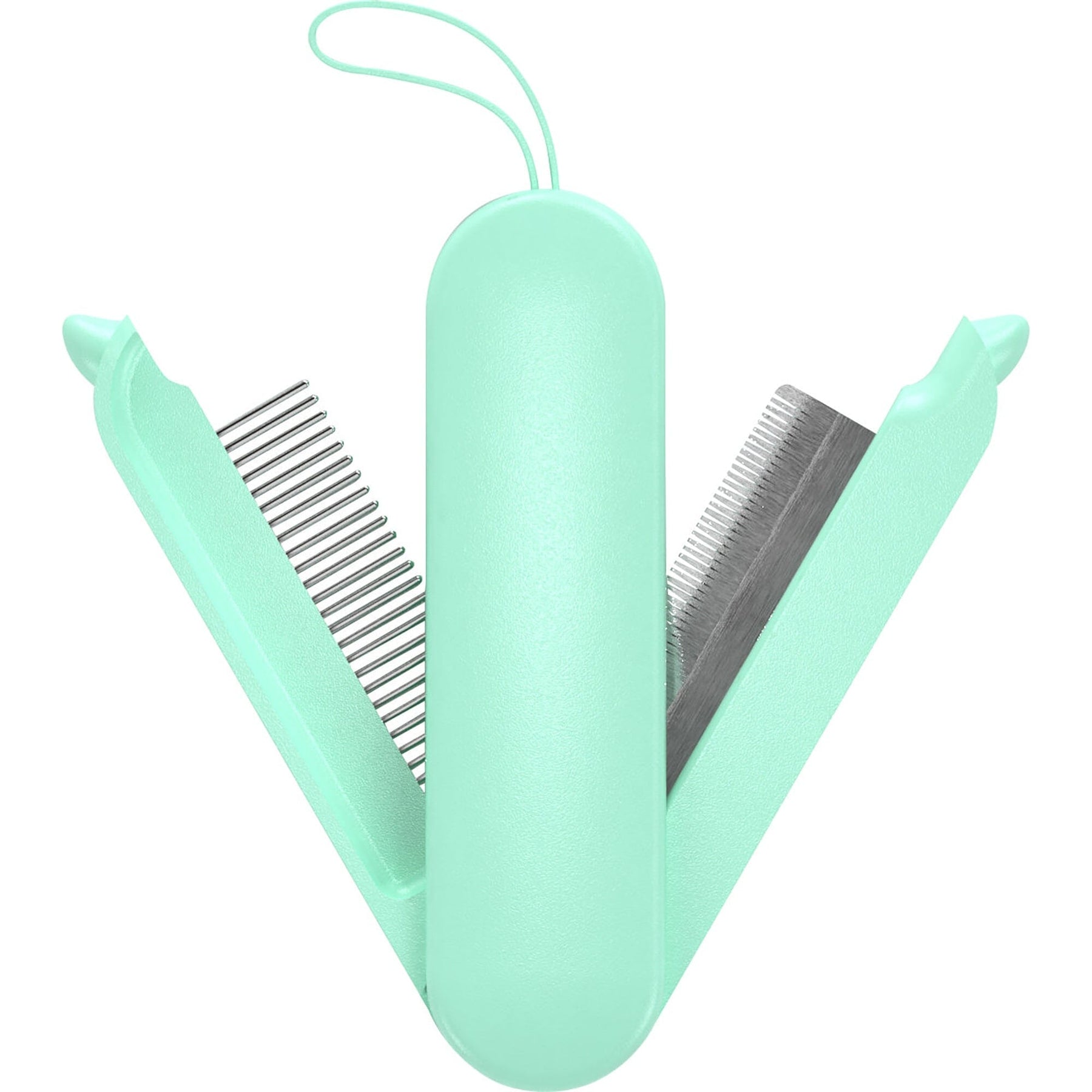 Pet Life 'JOYNE' Multi-Functional 2-in-1 Swivel Travel Grooming Comb and Deshedder