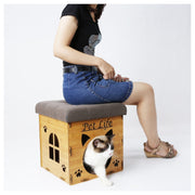 Pet Life Kitty Kallapse Collapsible Cat House Bed & Ottoman