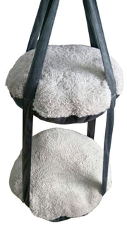 Pet Life 'Kittyhaus' Dual-Lounge Hanging Relaxing Kitty Cat Pillow Bed Hammock Lounger
