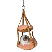 Pet Life 'Kittyhaus' Dual-Lounge Hanging Relaxing Kitty Cat Pillow Bed Hammock Lounger