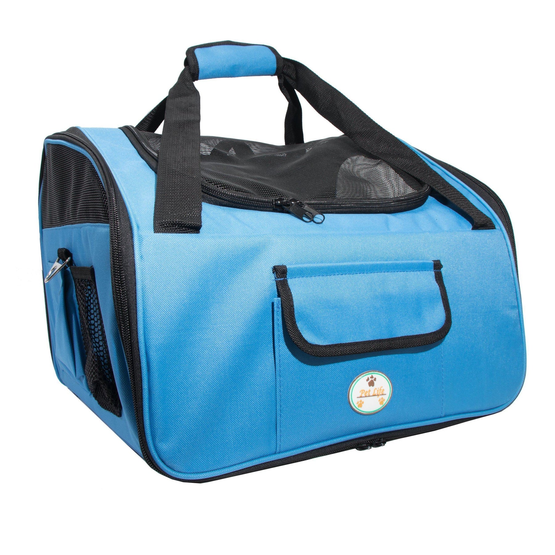 Pet Life 'Ultra-Lock' Collapsible Safety Travel Wire Folding Pet Dog Car Seat Car Seat Carrier crate