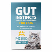 Pet’s Choice Gut Instincts Probiotic Supplement for Cats, Digestive & Immune Support, 30 Powder Packets, Made in USA