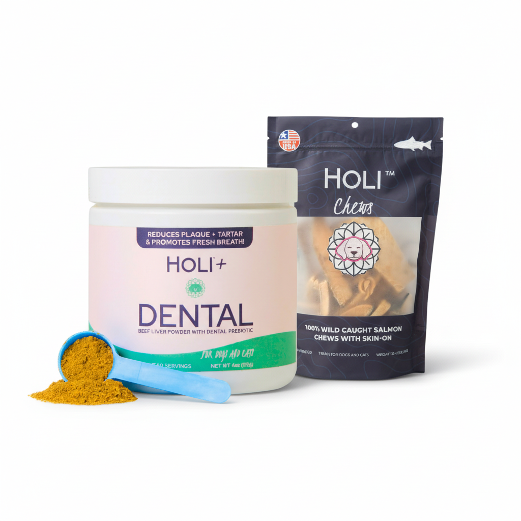 Complete Dental Health Bundle – Dental Topper + Salmon Skin Chews - Pristine Pet Supply