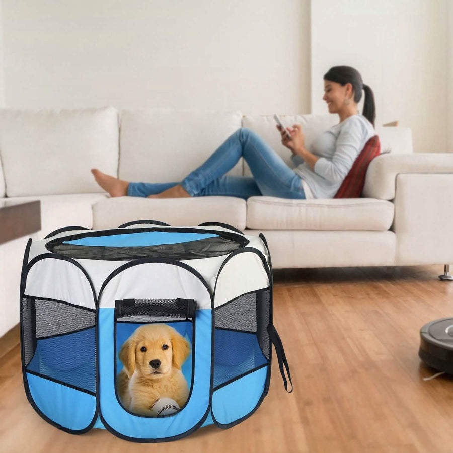 Portable Foldable Pet Playpen For Dogs Cats Other Pets - Pristine Pet Supply