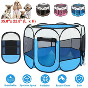 Portable Foldable Pet Playpen For Dogs Cats Other Pets - Pristine Pet Supply