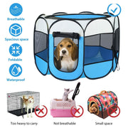 Portable Foldable Pet Playpen For Dogs Cats Other Pets - Pristine Pet Supply
