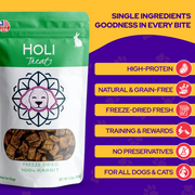 Rabbit Dog Treats - Freeze-Dried - Single Ingredient - Pristine Pet Supply