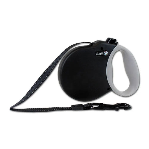 Alcott Adventure Retractable Dog Leash - Black, Large, 16 ft
