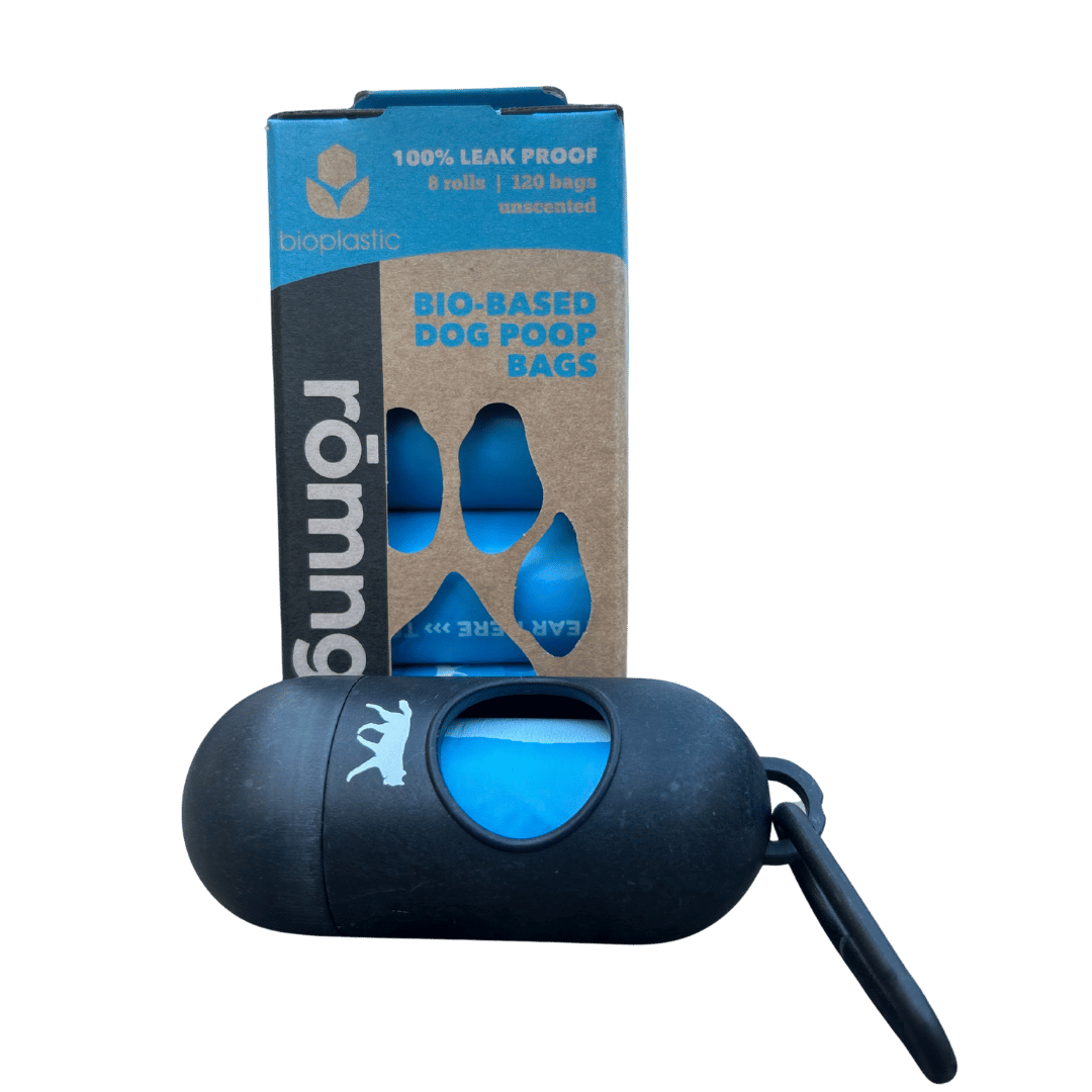 bio-based dog poop bags + bamboo dispenser - Pristine Pet Supply