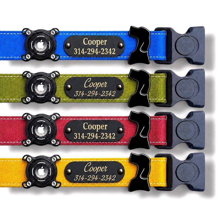 HÜND HAUS Rugged Waterproof AirTag Dog Collar with Holder