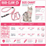 Touchcat 'Radi-Claw' Durable Cable Cat Harness and Leash Combo